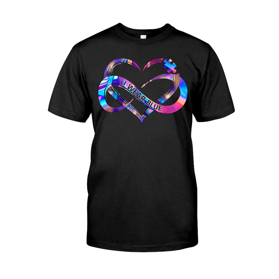 Je porte du bleu - T-shirt et sweat à capuche personnalisés pour la sensibilisation à l'autisme
