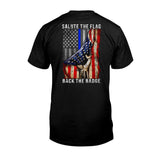 Salute The Flag - Police Officer T-shirt And Hoodie 0621