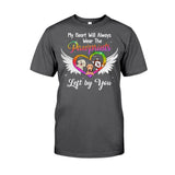 My Heart Will Always Wear The Pawprints - Personalized Dog T-shirt and Hoodie With Faux Glitter Print
