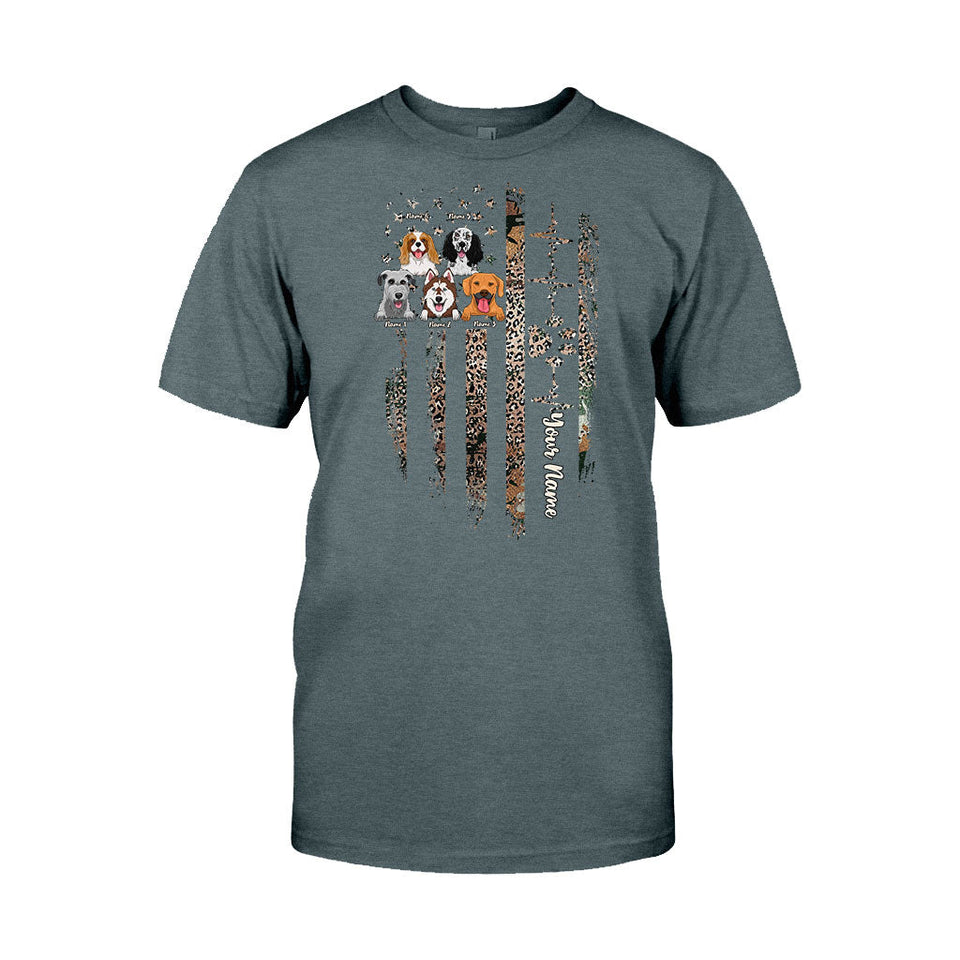 Love My Dogs - Personalized Independence Day Dog T-shirt and Hoodie