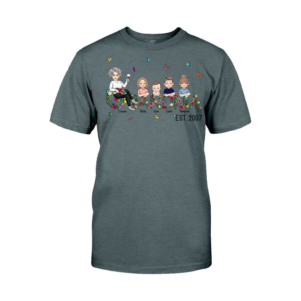 Grandma Since - Personalized Mother's Day Grandma T-shirt and Hoodie