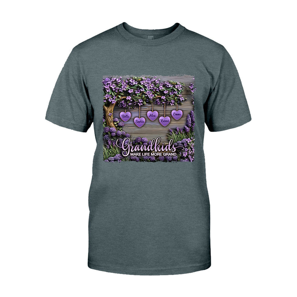 Grandkids Make Life More Grand - Personalized Grandma T-shirt And Hoodie