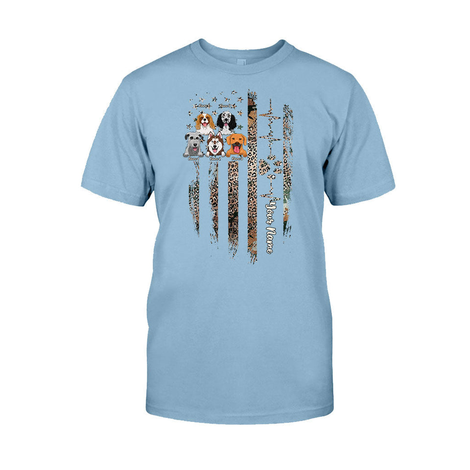 Love My Dogs - Personalized Independence Day Dog T-shirt and Hoodie