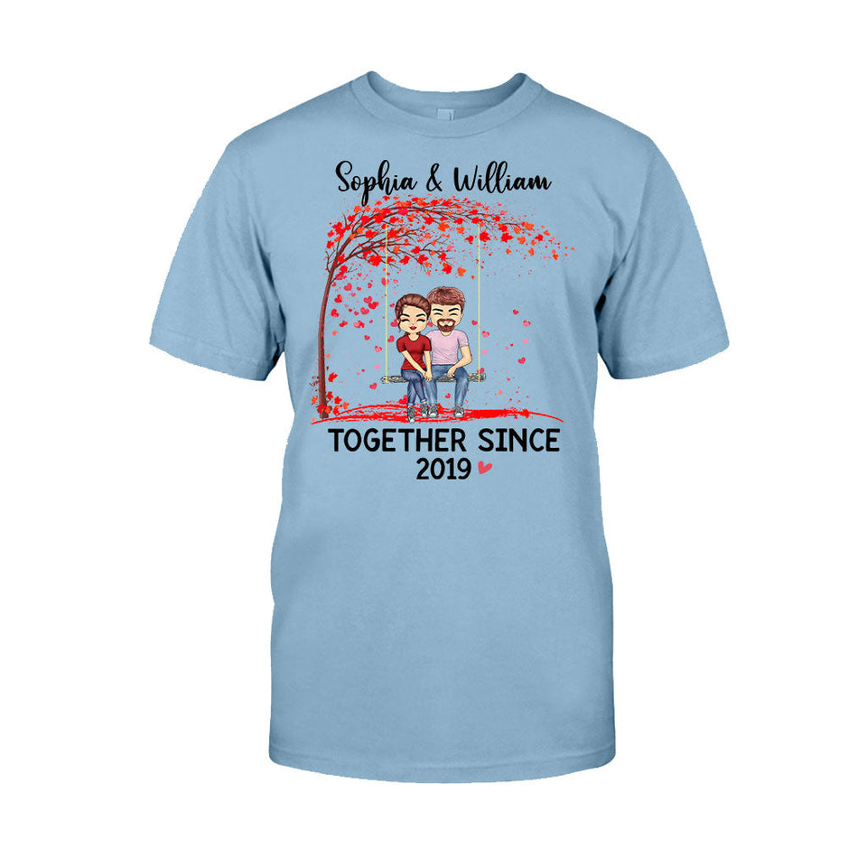 Together Since - Personalized Couple T-shirt and Hoodie