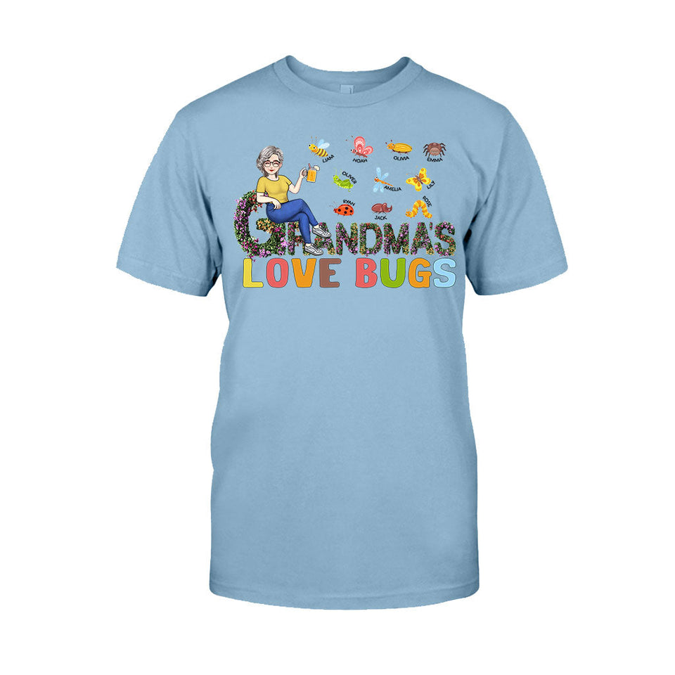 Grandma's Love Bugs - Personalized Mother's Day Grandma T-shirt and Hoodie