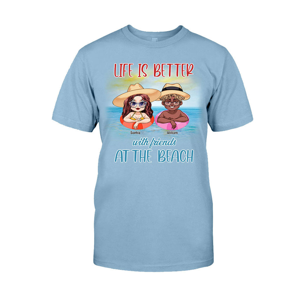Boozing With My Beaches - Personalized Sea Lover T-shirt and Hoodie