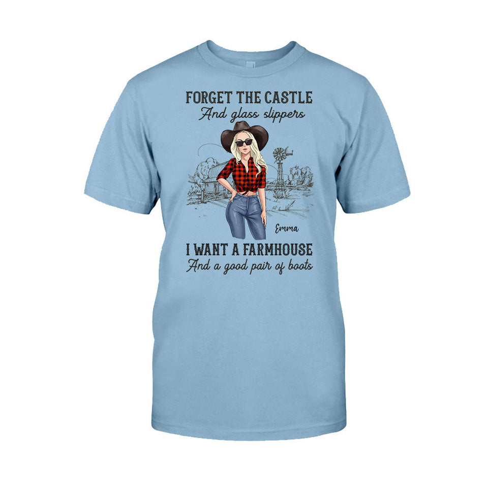 I Want A Farmhouse And A Good Pair Of Boots - Personalized Horse T-shirt and Hoodie