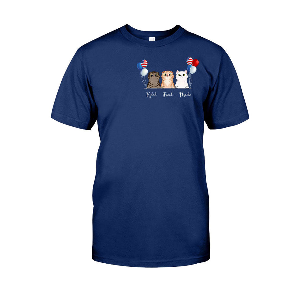Life Is Better With Cats - Personalized Independence Day T-shirt and Hoodie