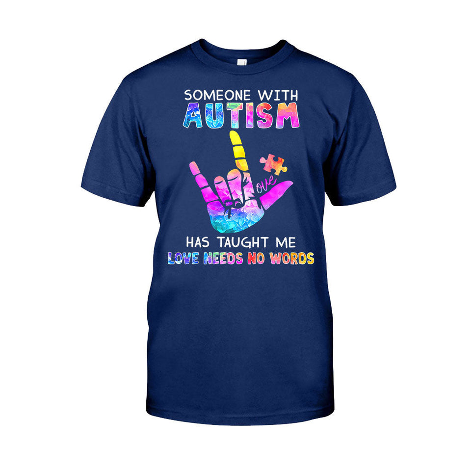 L'amour n'a pas besoin de mots - T-shirt et sweat à capuche de sensibilisation à l'autisme 1221