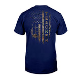 Teach Love Inspire - Personalized Independence Day Teacher T-shirt and Hoodie