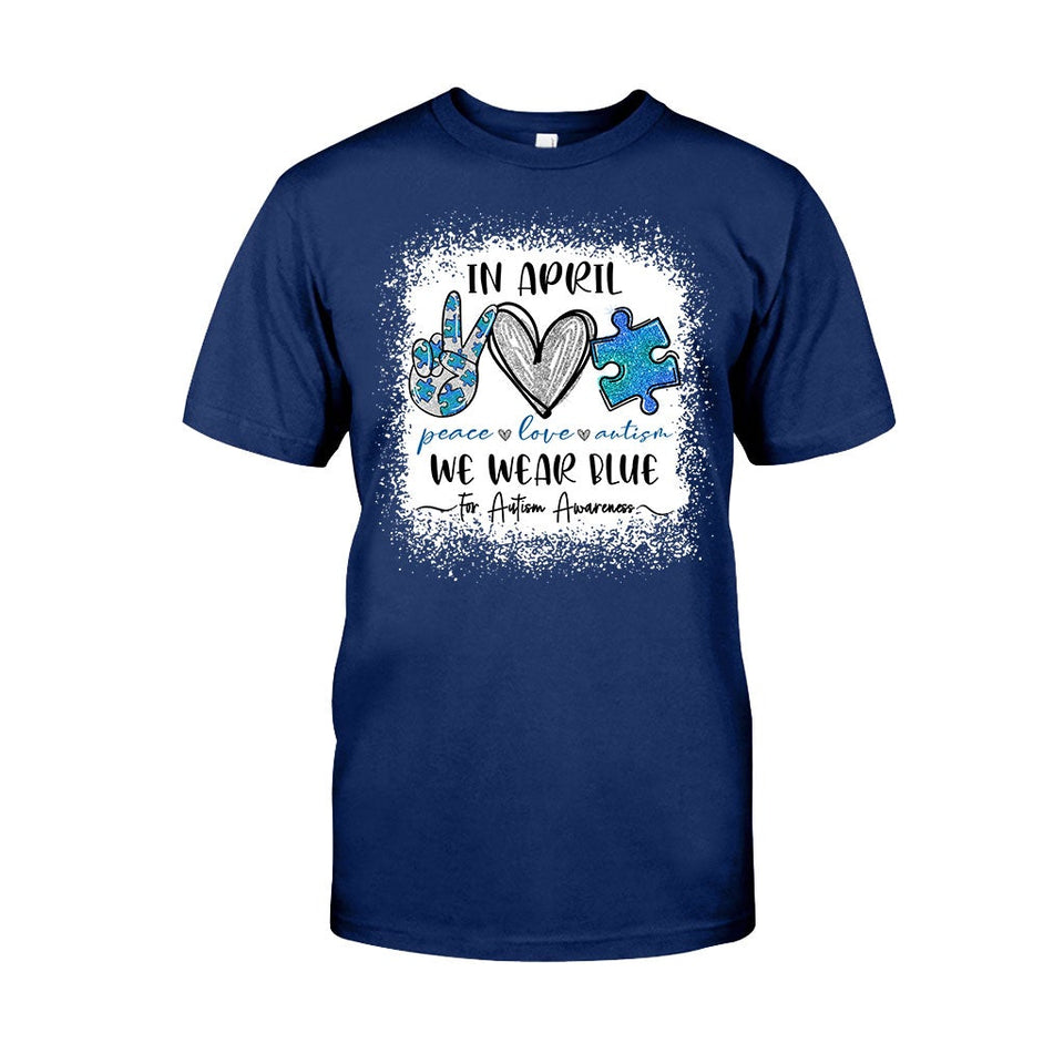 En avril, nous portons du bleu - T-shirt et sweat à capuche pour la sensibilisation à l'autisme 1121