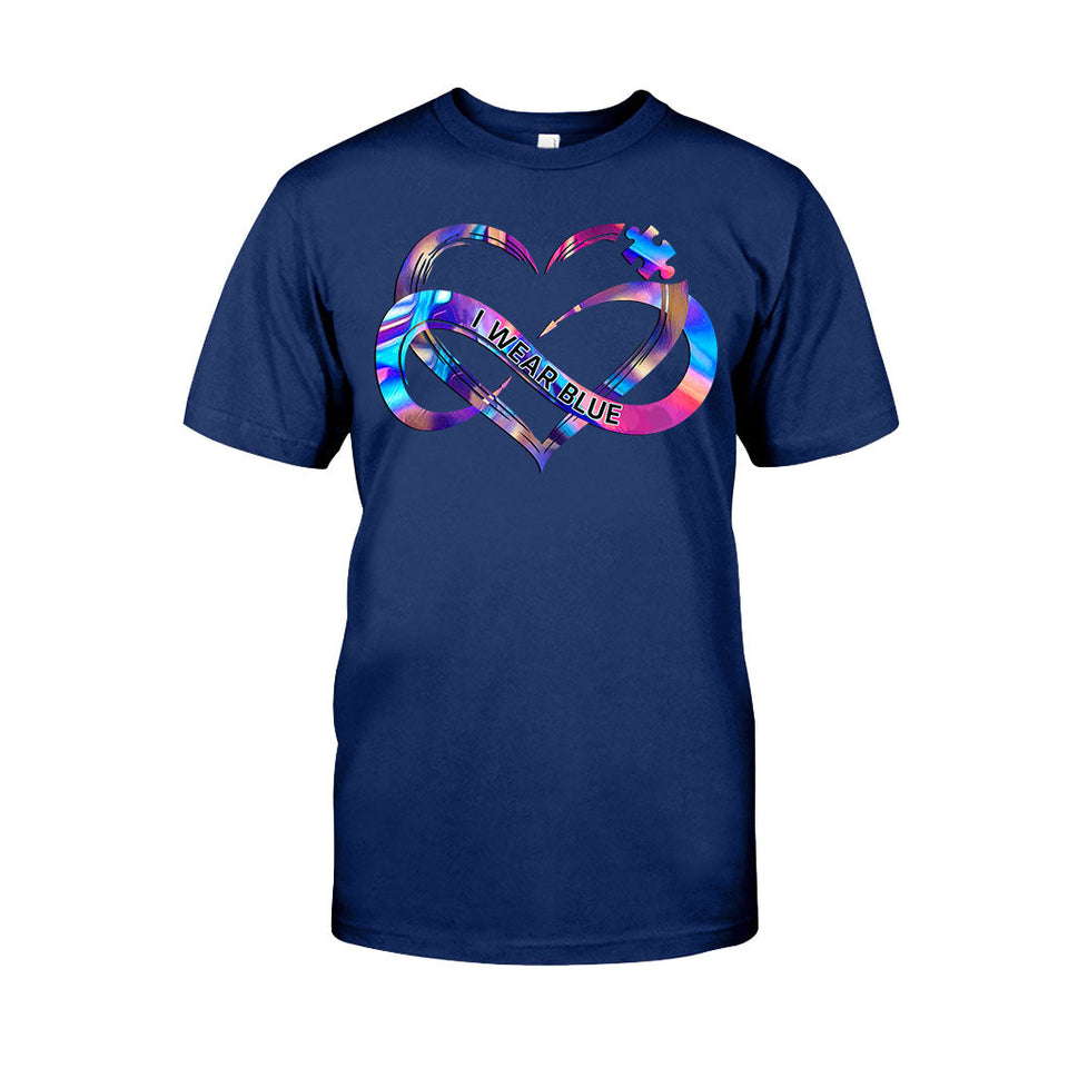 Je porte du bleu - T-shirt et sweat à capuche personnalisés pour la sensibilisation à l'autisme