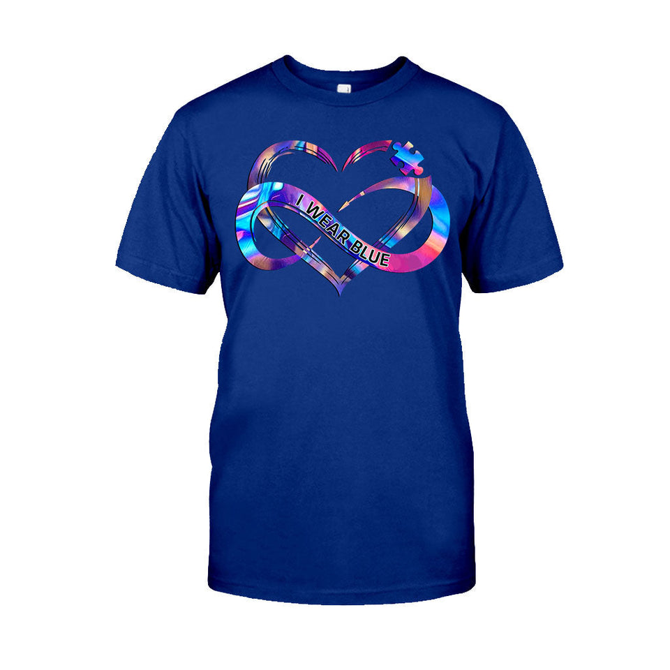 Je porte du bleu - T-shirt et sweat à capuche personnalisés pour la sensibilisation à l'autisme