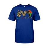 Juneteenth - African American T-shirt and Hoodie With Faux Glitter Print 1121