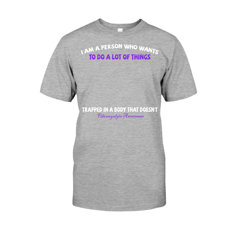 Je suis une personne qui veut faire plein de choses - T-shirt et sweat à capuche personnalisés pour la sensibilisation à la fibromyalgie