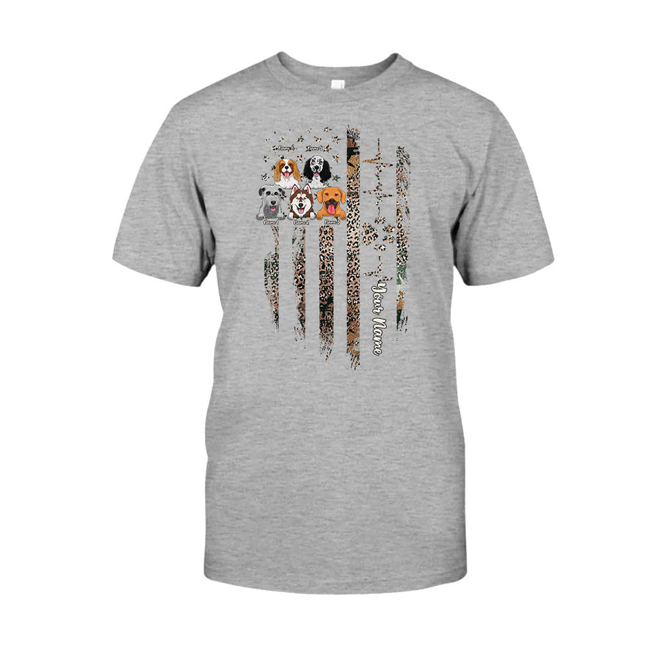 Love My Dogs - Personalized Independence Day Dog T-shirt and Hoodie