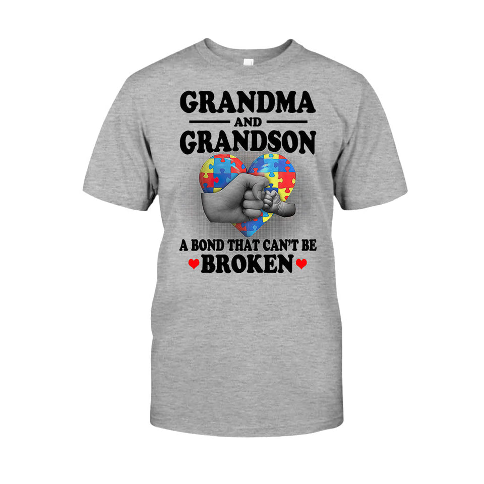 T-shirt et sweat à capuche « Grand-mère et petit-fils » pour la sensibilisation à l'autisme 112021
