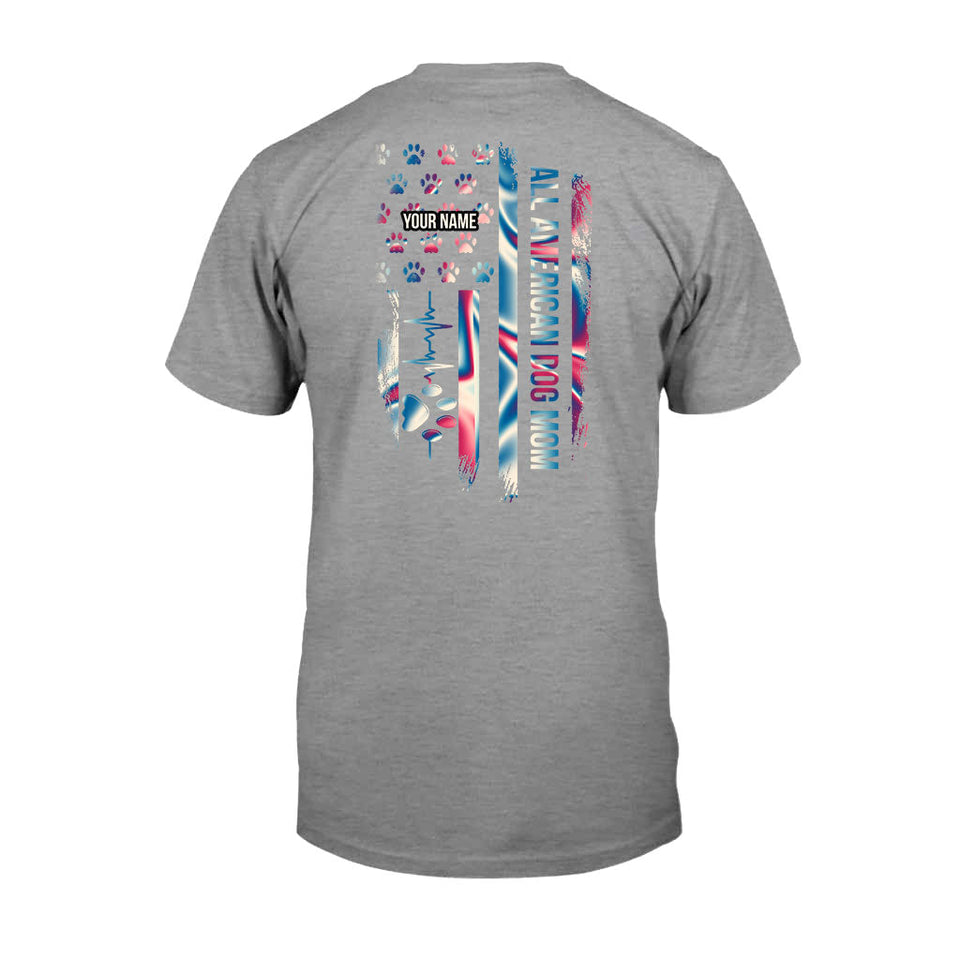 Proud Dog Mom - Personalized Independence Day T-shirt and Hoodie