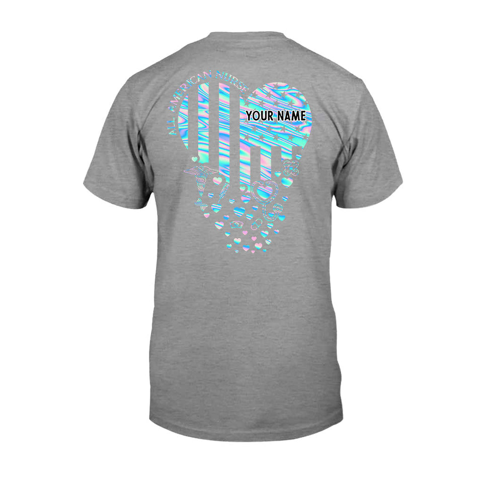 Proud Nurse - Personalized Independence Day T-shirt and Hoodie