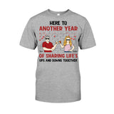 Here To Another Year Of Sharing Life - Personalized Couple Couple T-shirt and Hoodie