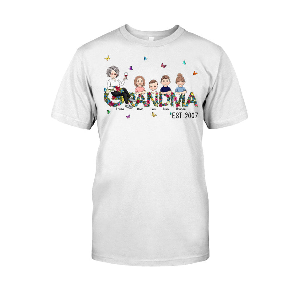 Grandma Since - Personalized Mother's Day Grandma T-shirt and Hoodie