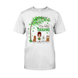 Patrick Day Irish Dogs And Girl - Personalized T-shirt and Hoodie