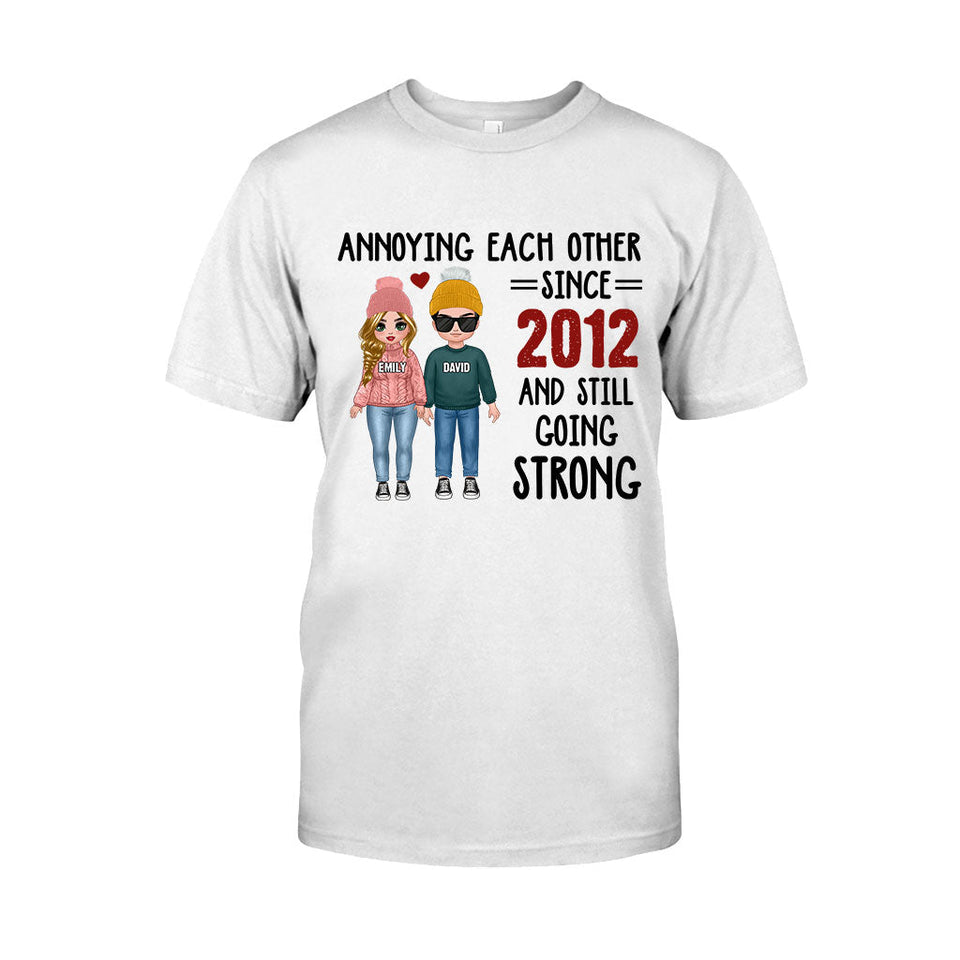 Annoying Each Other - Personalized Couple T-shirt and Hoodie