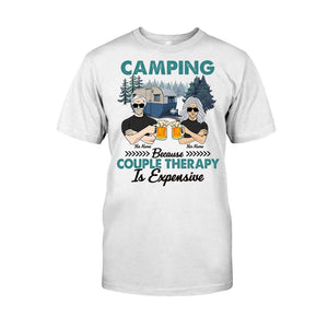 Camping Because Couple Therapy Is Expensive - Personalized T-shirt and Hoodie