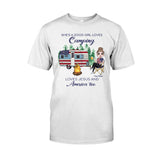 She's A Good Girl Loves Camping - Personalized Independence Day T-shirt and Hoodie
