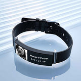 Any Photos - Personalized Couple Photo Retractable Wide Bracelet