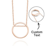 Our Ring - Personalized Couple Engraved Ring Necklace