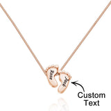 Personalized Engraved Footprint Charm