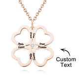 Personalized Four Leaves Clover Charm