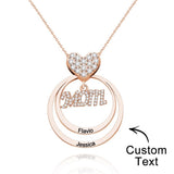 Simple Circularity Engraved Charm - Personalized Engraved Necklace