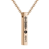 My Favorite Song - Personalized Flexible Square Shaped Bar Necklace