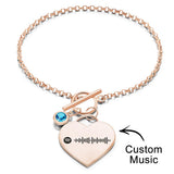 Any Scannable Spotify Code - Personalized Spotify Code Heart Bracelet