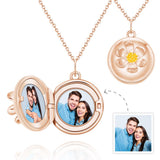 Any Photo Flower - Personalized Flower Photo Necklace