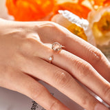 Flower For You - Personalized Photo Open Projection Ring