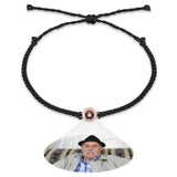 Personalized Braided Black Rope Photo Projection Charm