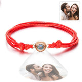 Weave Style Colorful Custom Projection Photo Charm - Personalized Projection Photo Bracelet