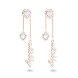Heart Crystal - Personalized Heart-shaped Name Earrings