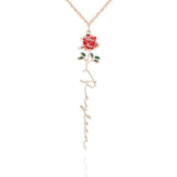 Personalized Name Birth Month Colorful Flower Necklace