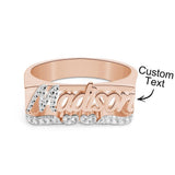 Double Hearts Initial - Personalized Ring