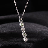 Personalized Engraved Birthstone Infinity Charm