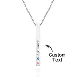 Custom Engraved Birthstone Charm - Personalized Engraved Birthstone Charm