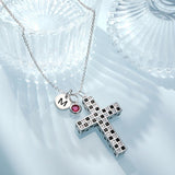 Love Live - Personalized Checkered Flag Birthstone Letter Necklace