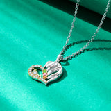 Our Family - Personalized Family Gold Heart Necklace With Birthstones