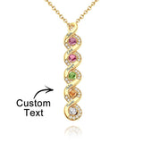 Personalized Engraved Birthstone Infinity Charm