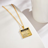 The Day You Were Born - Personalized Calendar Necklace with Birthstone