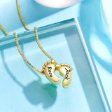 Personalized Engraved Footprint Charm